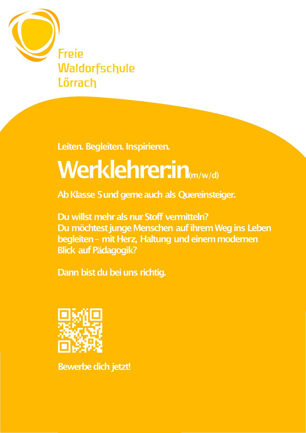 Werklehrer:in (m/w/d) Ab Klasse 5 und gerne auch als Quereinsteiger. Freie Waldorfschule Lörrach